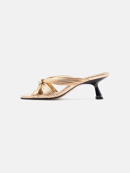 Zdjęcie produktu Klapki na obcasie Souliers Martinez złoty