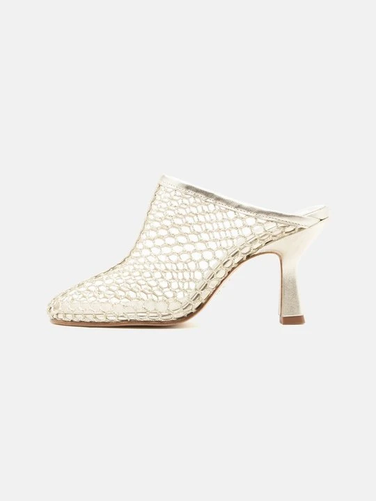 Zdjęcie produktu Klapki na obcasie Souliers Martinez złoty