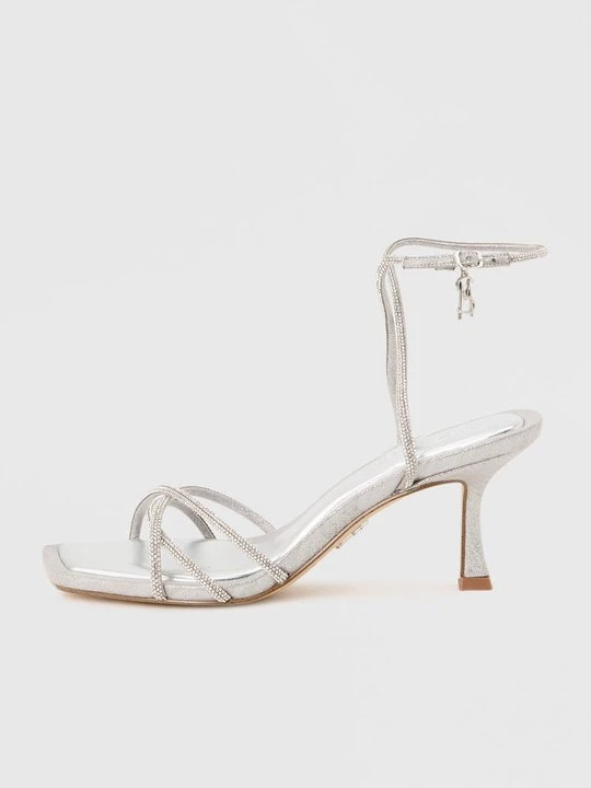 Zdjęcie produktu Klapki na obcasie Steve Madden srebrny