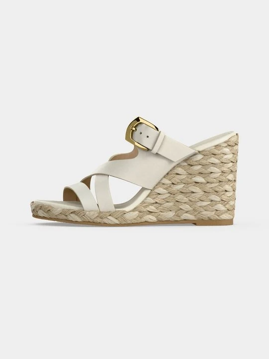 Zdjęcie produktu Klapki na obcasie Stuart Weitzman mleczny