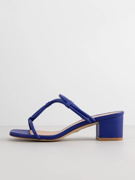 Zdjęcie produktu Klapki na obcasie Stuart Weitzman niebieski