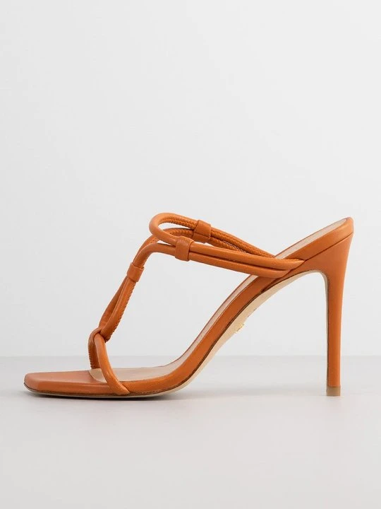 Zdjęcie produktu Klapki na obcasie Stuart Weitzman pomarańczowy