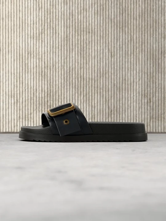 Zdjęcie produktu Klapki płaskie AllSaints czarny