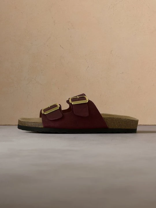 Zdjęcie produktu Klapki płaskie Anna Field By Zalando bordowy