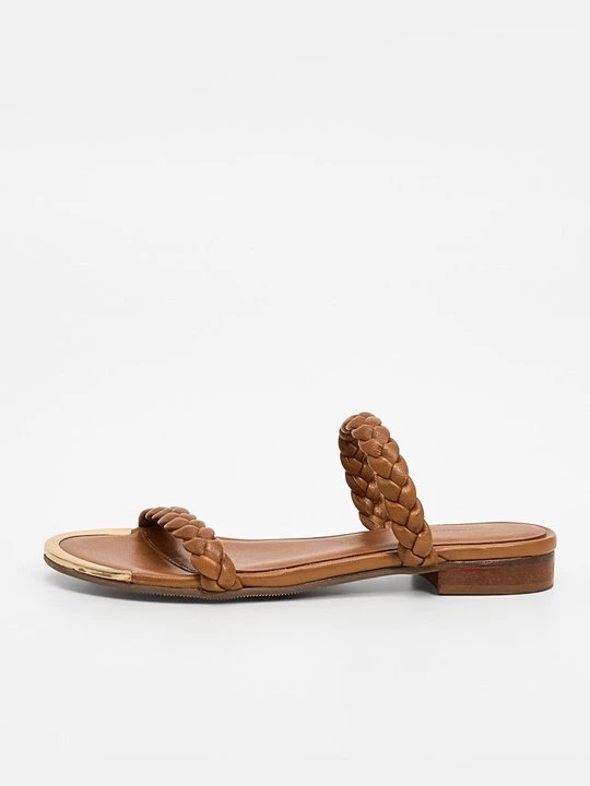 Zdjęcie produktu Klapki płaskie Copenhagen Shoes koniakowy