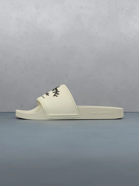 Zdjęcie produktu Klapki płaskie KARL LAGERFELD mleczny