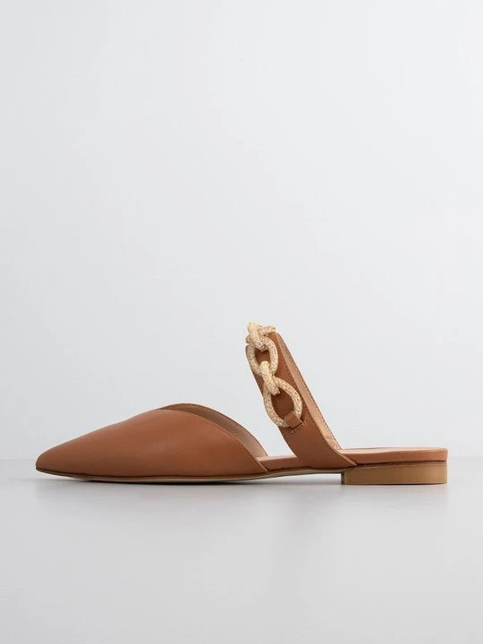 Zdjęcie produktu Klapki płaskie Stuart Weitzman jasnobrązowy