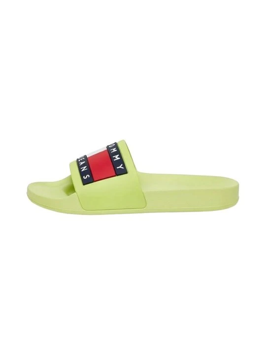 Zdjęcie produktu Klapki płaskie Tommy Jeans żółty neon