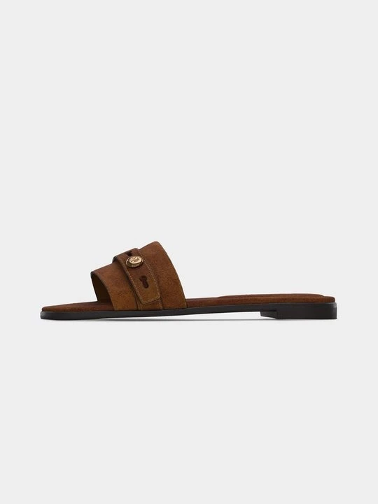 Zdjęcie produktu Klapki płaskie Tory Burch brązowy