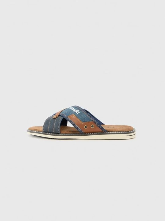 Zdjęcie produktu Klapki płaskie Wrangler niebieski denim