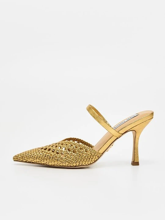 Zdjęcie produktu Klapki na obcasie Steve Madden złoty