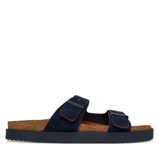 Zdjęcie produktu Klapki Tommy Hilfiger Cork Adjustable Suede Sandal FM0FM05869 Granatowy