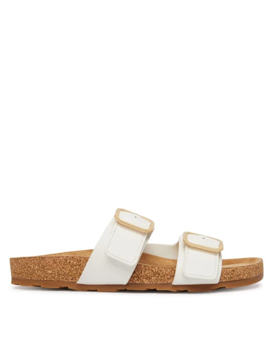 Zdjęcie produktu Klapki Tommy Hilfiger Double Strap Cork Sandals FW0FW09118 Biały