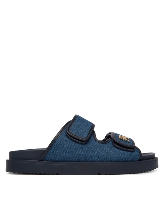 Zdjęcie produktu Klapki Tommy Hilfiger Double Strap Denim Sandal FW0FW09123 Niebieski