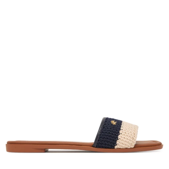 Zdjęcie produktu Klapki Tommy Hilfiger Flat Mule Crochet FW0FW09513 Granatowy