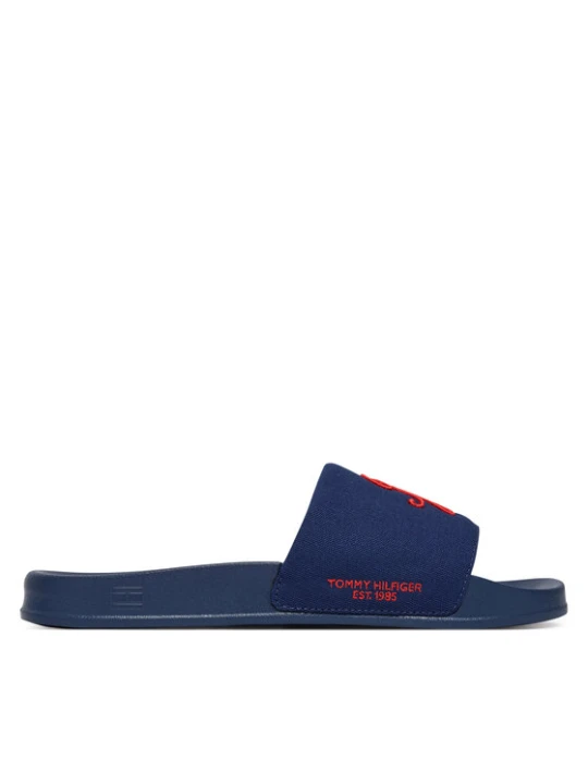 Zdjęcie produktu Klapki Tommy Hilfiger Logo Embroidery Canvas FM0FM05858 Granatowy