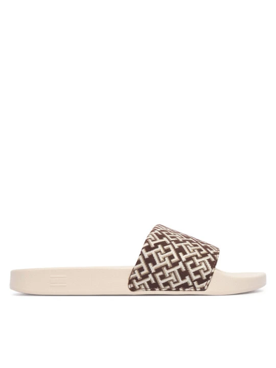 Zdjęcie produktu Klapki Tommy Hilfiger Monogram Pool Slide FW0FW09423 Brązowy