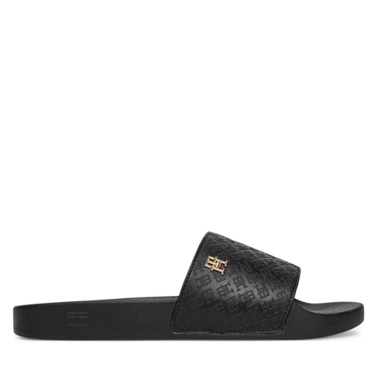 Zdjęcie produktu Klapki Tommy Hilfiger Th Monogram Poolside FW0FW08525 Czarny