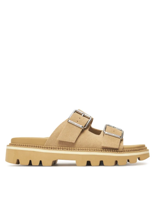 Zdjęcie produktu Klapki Tommy Jeans Tjw Double Strap Sandal Suede EN0EN02797 Brązowy