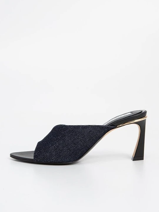 Zdjęcie produktu Klapki na obcasie Victoria Beckham granatowy