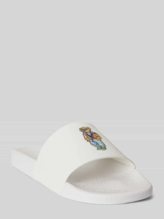 Zdjęcie produktu Klapki z aplikacją polo bear Polo Ralph Lauren Biały