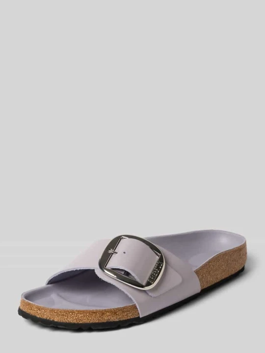 Zdjęcie produktu Klapki z naturalnej skóry model 'Madrid' Birkenstock Jasnoniebieski