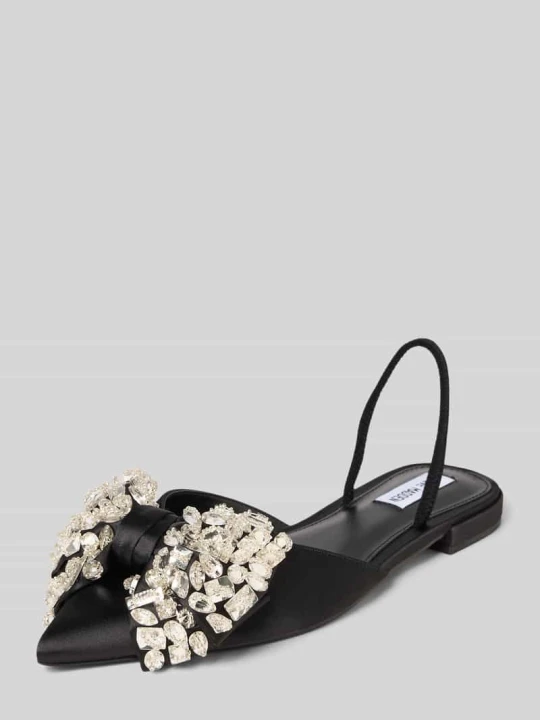 Zdjęcie produktu Buty wsuwane z obszyciem ozdobnymi kamieniami model „Sloane” Steve Madden Czarny