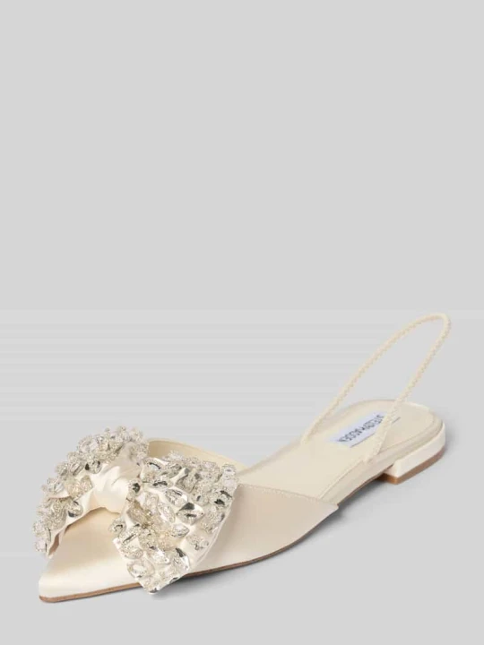 Zdjęcie produktu Buty wsuwane z obszyciem ozdobnymi kamieniami model „Sloane” Steve Madden Biały