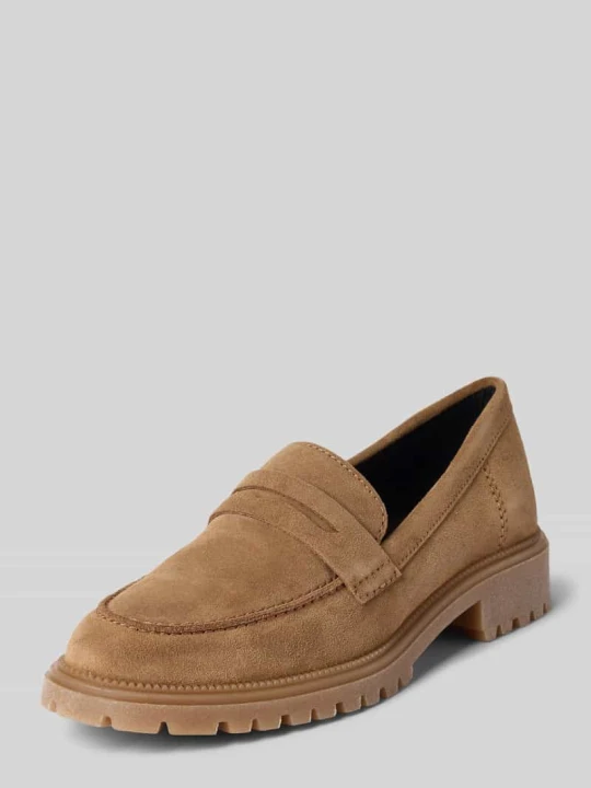 Zdjęcie produktu Buty wsuwane z naturalnej skóry Model 'Chunky Loafer' Tamaris Camel