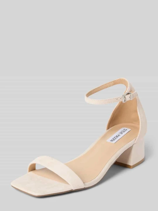 Zdjęcie produktu Klapki ze skóry naturalnej model 'Gena' Steve Madden Écru