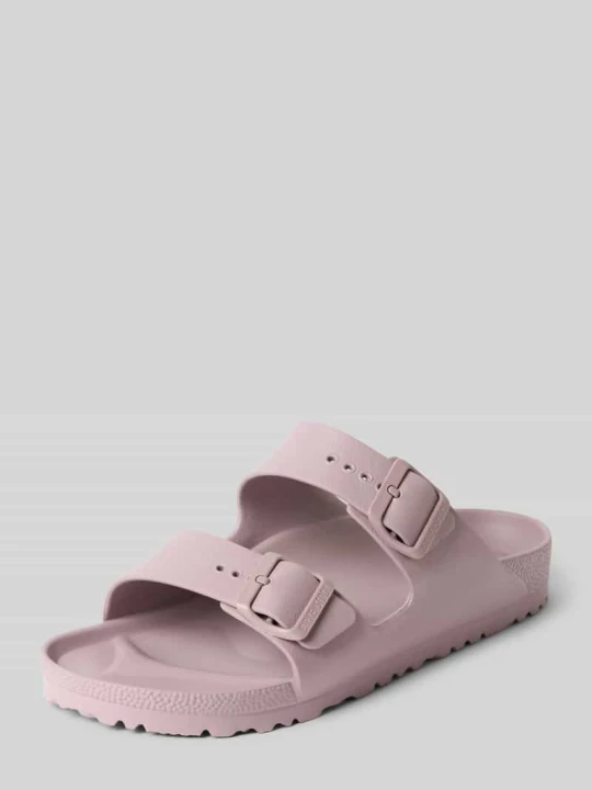 Zdjęcie produktu Klapki ze skóry z wytłaczanym logo model 'ARIZONA EVA' Birkenstock Jasnośliwkowy