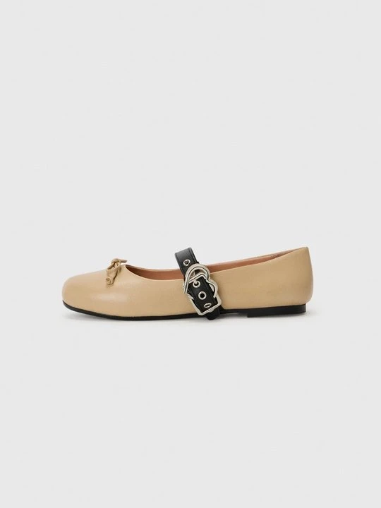 Zdjęcie produktu Klasyczne baleriny LOVE MOSCHINO beżowy
