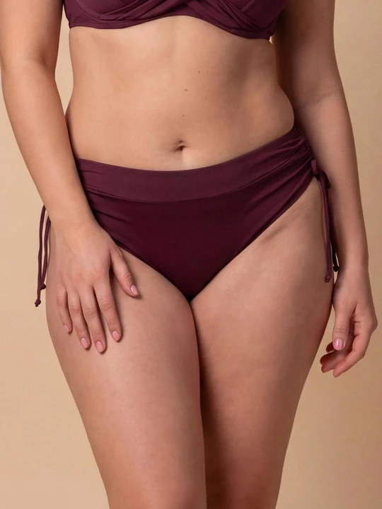 Zdjęcie produktu Klasyczne figi kąpielowe regulowane po bokach - Plume POUPEE purpurowy
