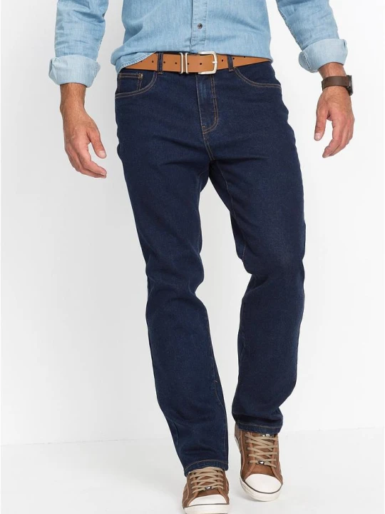 Zdjęcie produktu Klasyczne jeansy ze stretchem classic fit, straight BonPrix niebieski