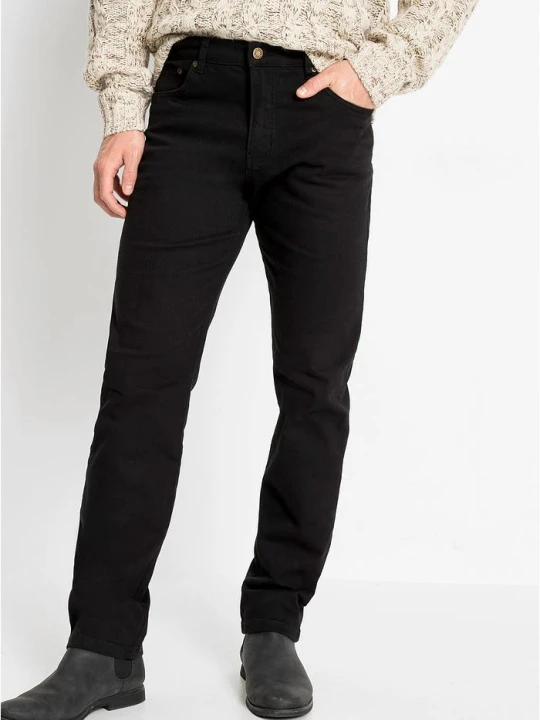 Zdjęcie produktu Klasyczne jeansy ze stretchem classic fit, straight BonPrix czarny