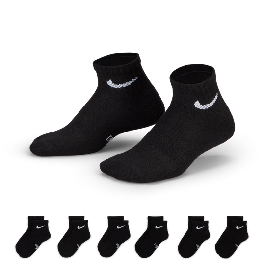 Zdjęcie produktu Klasyczne skarpetki dziecięce do kostek Nike Performance Basics Dri-FIT (6 par) - Czerń