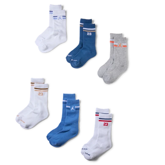 Zdjęcie produktu Klasyczne skarpety dla dzieci Jordan Icon Stripe (6 par) - Niebieski