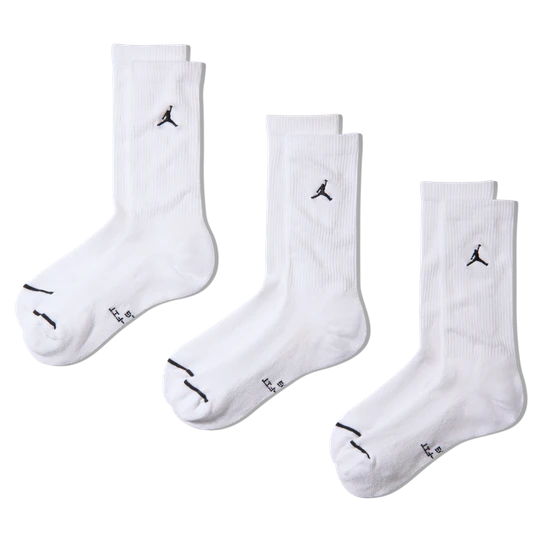 Zdjęcie produktu Klasyczne skarpety Jordan Everyday (3 pary) - Biel