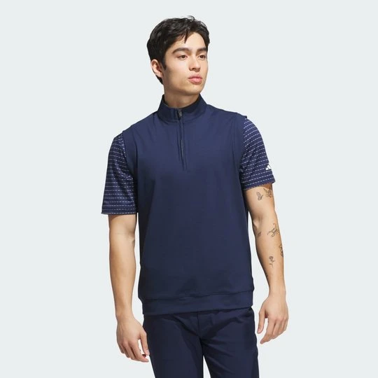 Zdjęcie produktu Klasyczny bezrękawnik z krótkim suwakiem Ultimate365 Adidas Collegiate Navy