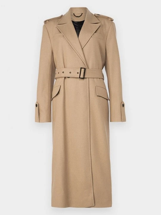 Zdjęcie produktu Klasyczny płaszcz AllSaints wielbłądzi