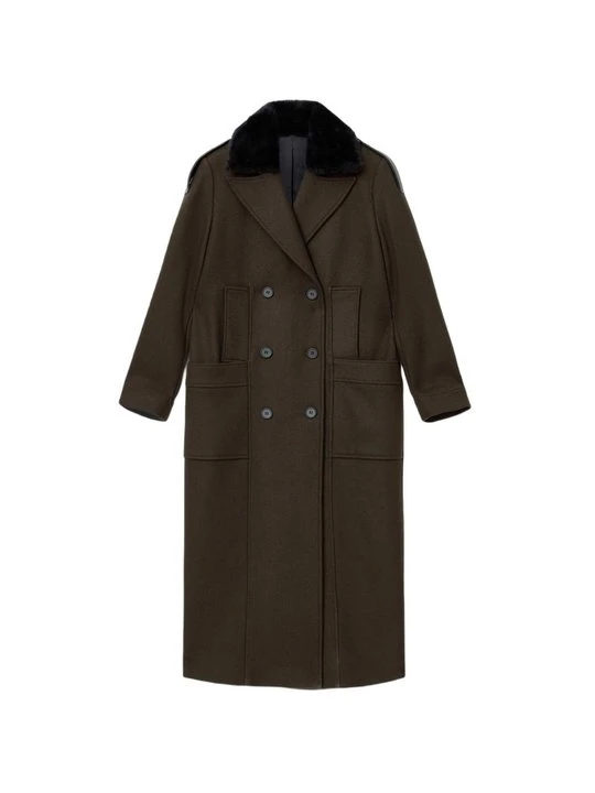 Zdjęcie produktu Klasyczny płaszcz AllSaints khaki