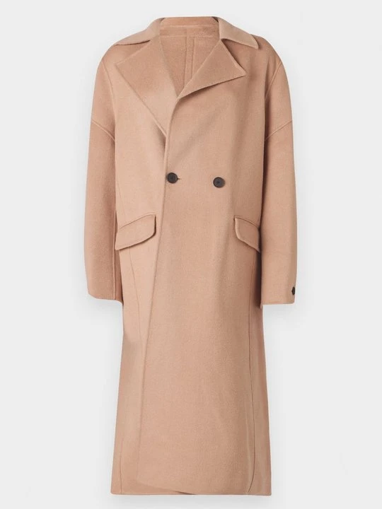 Zdjęcie produktu Klasyczny płaszcz AllSaints wielbłądzi
