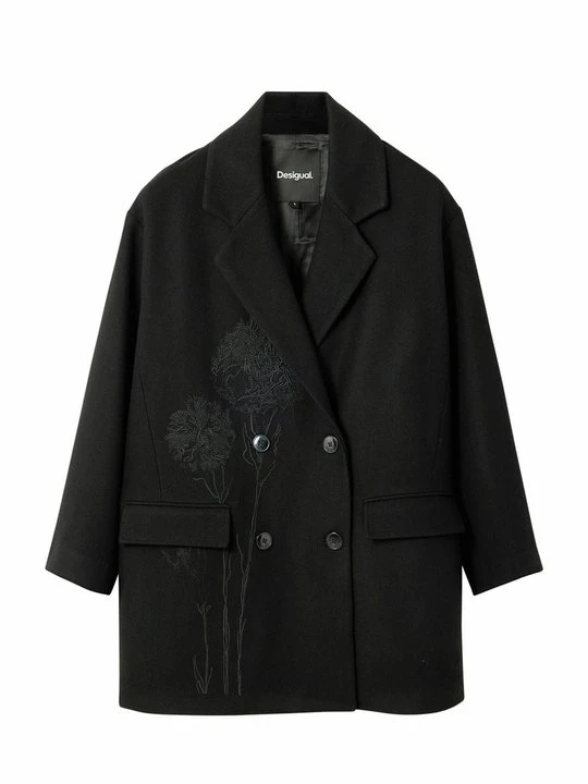Zdjęcie produktu Klasyczny płaszcz Desigual czarny