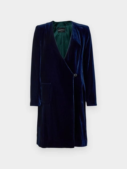 Zdjęcie produktu Klasyczny płaszcz Emporio Armani granatowy