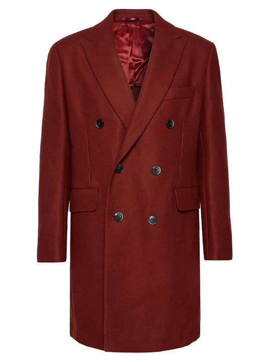 Zdjęcie produktu Klasyczny płaszcz Hackett London bordowy