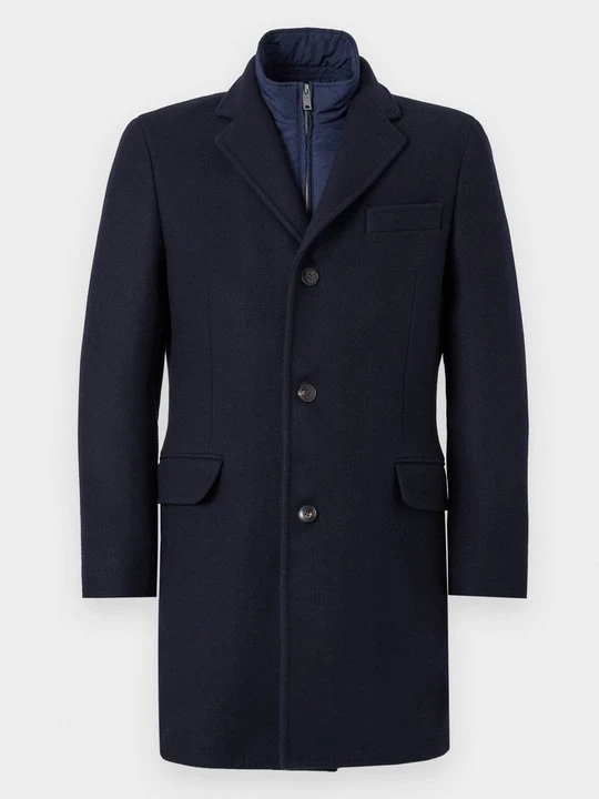Zdjęcie produktu Klasyczny płaszcz Hackett London granatowy