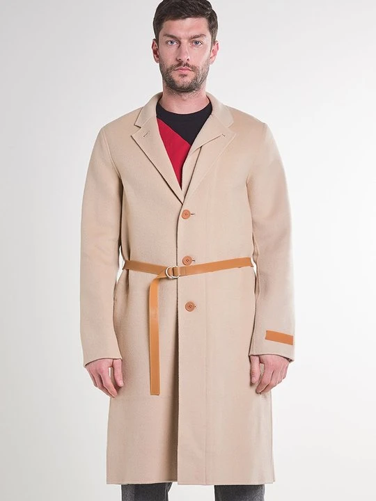 Zdjęcie produktu Klasyczny płaszcz Helmut Lang wielbłądzi