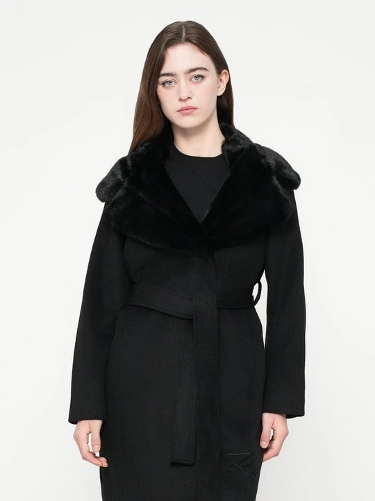 Zdjęcie produktu Klasyczny płaszcz KARL LAGERFELD czarny