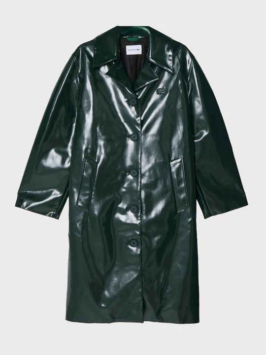Zdjęcie produktu Klasyczny płaszcz Lacoste ciemnozielony