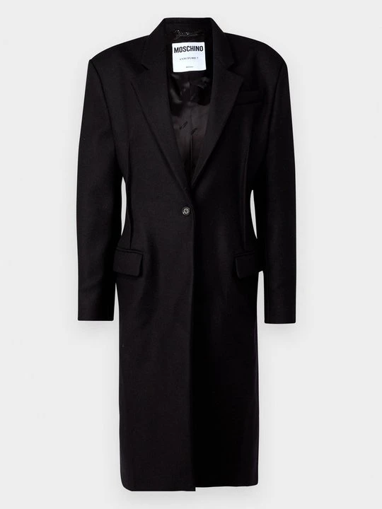 Zdjęcie produktu Klasyczny płaszcz MOSCHINO czarny